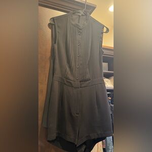 BCBGMaxAzria Black Button-Front Jumpsuit